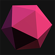 Magenta Icosahedron